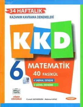 6. Sınıf Matematik KKD Haftalık Kazanım Kavrama Denemeleri Kurmay ELT - Hemen Satın Al