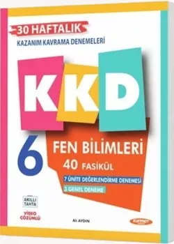 6. Sınıf Fen Bilimleri KKD Haftalık Kazanım Kavrama Denemeleri Kurmay ELT - Hemen Satın Al