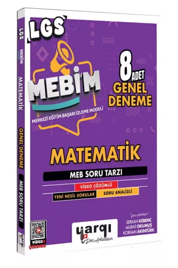 8. Sınıf Mebim Matematik 8 Adet Genel Deneme Yargı Yayınları
