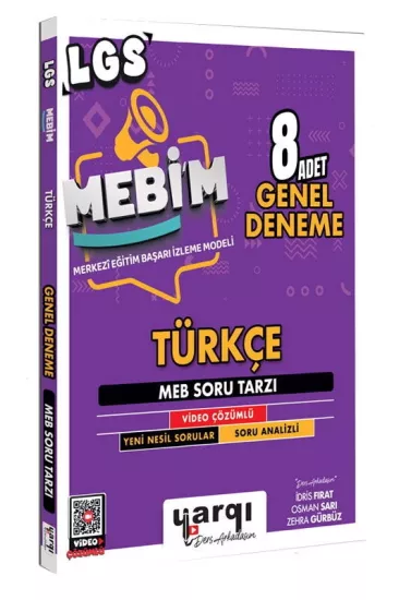 8. Sınıf Mebim Türkçe 8 Adet Genel Deneme Yargı Yayınları