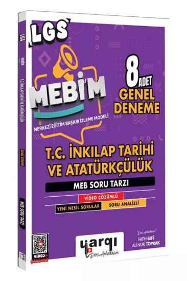 8. Sınıf Mebim İnkılap Tarihi 8 Adet Genel Deneme Yargı Yayınları
