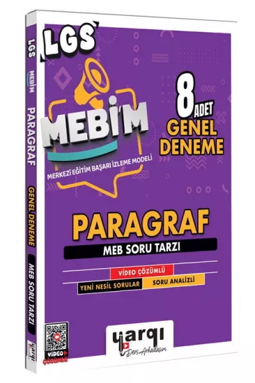 8. Sınıf Mebim Paragraf 8 Adet Genel Deneme Yargı Yayınları