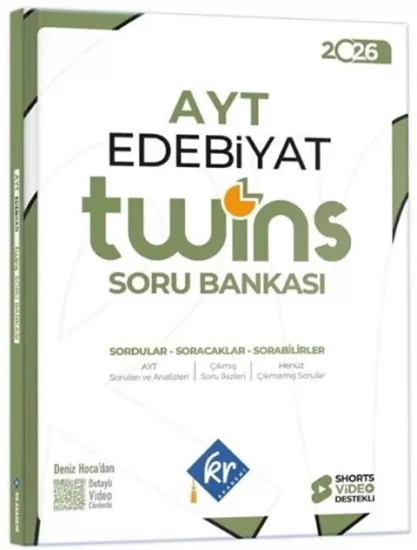 KR Akademi 2026 AYT Edebiyat Twins Soru Bankası KR Akademi Yayınları - Hemen Satın Al