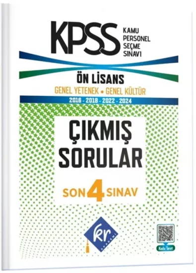 KR Akademi KPSS Genel Yetenek Genel Kültür Ön Lisans Son 4 Sınav Çıkmış Sorular KR Akademi Yayınları - Hemen Satın Al