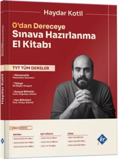 KR Akademi Haydar Kotil 0 dan Dereceye TYT Tüm Dersler Sınava Hazırlanma El Kitabı KR Akademi Yayınları - Hemen Satın Al