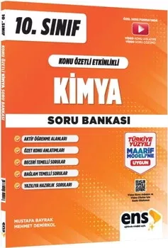 10. Sınıf Kimya Konu Özetli Etkinlikli Soru Bankası ENS Yayıncılık - Hemen Satın Al