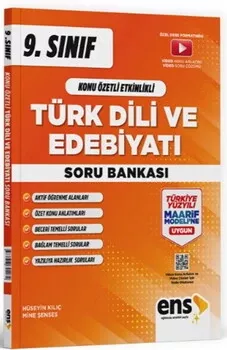 9. Sınıf Türk Dili ve Edebiyatı Konu Özetli Etkinlikli Soru Bankası ENS Yayıncılık - Hemen Satın Al