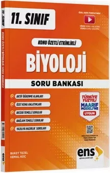 11. Sınıf Biyoloji Konu Özetli Etkinlikli Soru Bankası ENS Yayıncılık - Hemen Satın Al