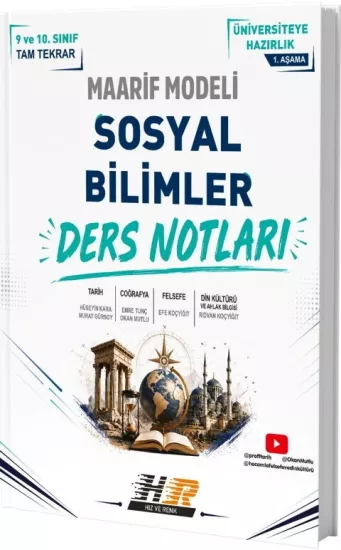 Sosyal Bilimler Maarif Modeli 1. Aşama Ders Notları Hız ve Renk Yayınları - Hemen Satın Al