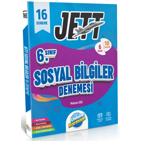 6. Sınıf Sosyal Bilgiler Jett 16’ lı Branş Denemeleri Ünlüler Karması