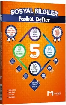 5. Sınıf Sosyal Bilgiler Fasikül Defter Mozaik Yayınları - Hemen Satın Al