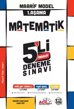 Matematik Ders Platosu 5 li Maarif 1. Aşama Deneme Sınavı Acil Yayınları - Hemen Satın Al