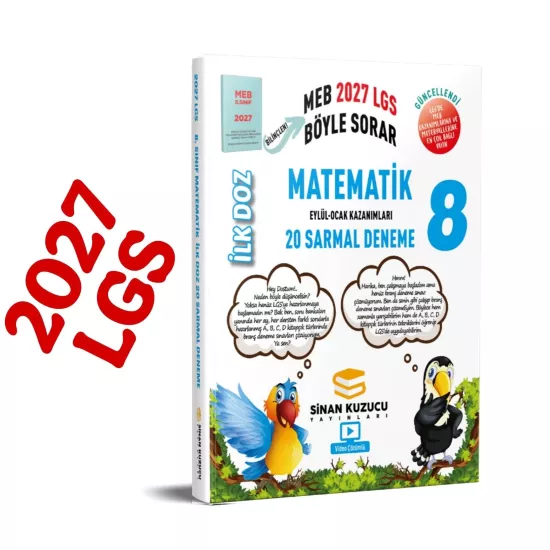 8. Sınıf İlk Doz Matematik Sarmal Deneme Sinan Kuzucu Yayınları