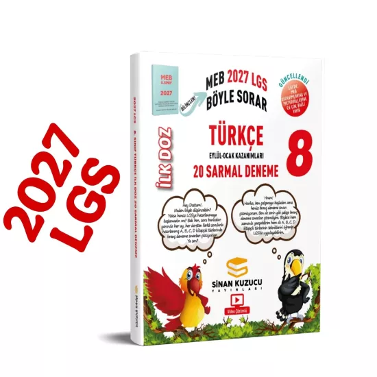 8. Sınıf İlk Doz Türkçe Sarmal Deneme Sinan Kuzucu Yayınları