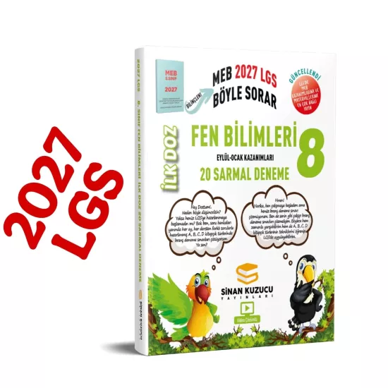 8. Sınıf İlk Doz Fen Bilimleri Sarmal Deneme Sinan Kuzucu Yayınları