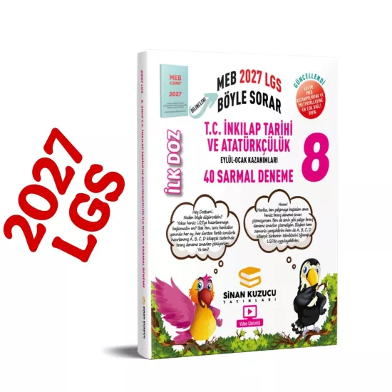 8. Sınıf İlk Doz İnkılap Tarihi Sarmal Deneme Sinan Kuzucu Yayınları