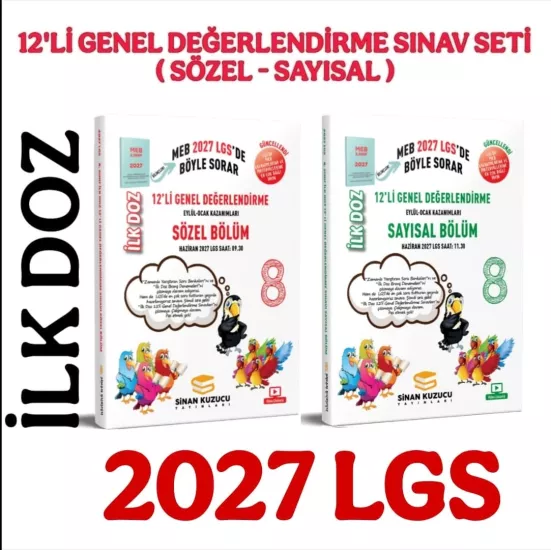 8. Sınıf İlk Doz 12’ li Sayısal Sözel Genel Değerlendirme Sınavları Sinan Kuzucu