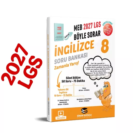 8. Sınıf İngilizce Soru Bankası Sinan Kuzucu Yayınları