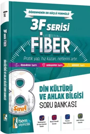 8. Sınıf Din Kültürü ve Ahlak Bilgisi 3F Fiber Soru Bankası İsem Yayıncılık - Hemen Satın Al