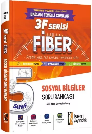 5. Sınıf Sosyal Bilgiler 3F Fiber Soru Bankası İsem Yayıncılık - Hemen Satın Al