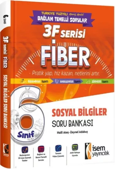 6. Sınıf Sosyal Bilgiler 3F Fiber Soru Bankası İsem Yayıncılık - Hemen Satın Al