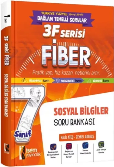 7. Sınıf Sosyal Bilgiler 3F Fiber Soru Bankası İsem Yayıncılık - Hemen Satın Al