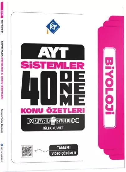KR Akademi Dilek Hoca Kuvvetli Biyoloji AYT Biyoloji Sistemler 40 Deneme Konu Özetleri KR Akademi Yayınları - Hemen Satın Al