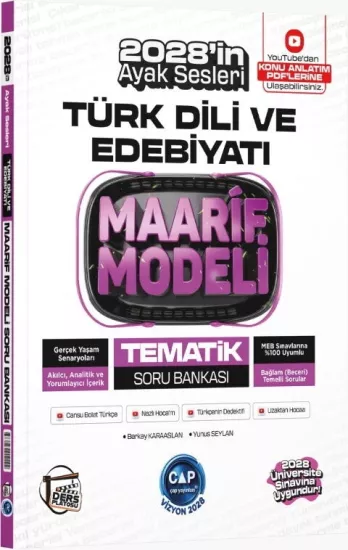 Üniversiteye Hazırlık Türk Dili ve Edebiyatı Ders Platosu Maarif Modeli Tematik Soru Bankası Çap Yayınları - Hemen Satın Al