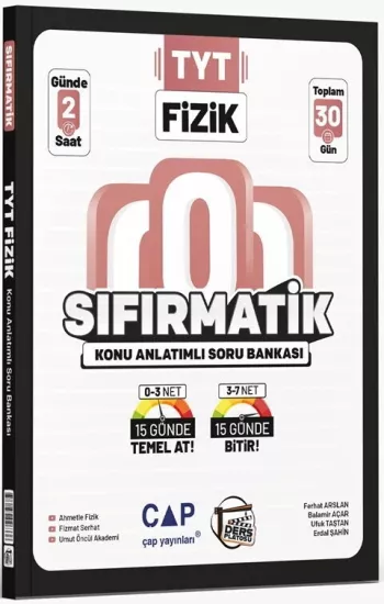 TYT Fizik Sıfırmatik Konu Anlatımlı Soru Bankası Çap Yayınları - Hemen Satın Al