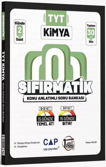 TYT Kimya Sıfırmatik Konu Anlatımlı Soru Bankası Çap Yayınları - Hemen Satın Al