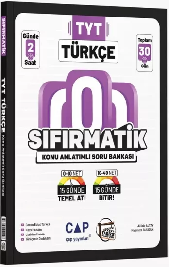 TYT Türkçe Sıfırmatik Konu Anlatımlı Soru Bankası Çap Yayınları - Hemen Satın Al