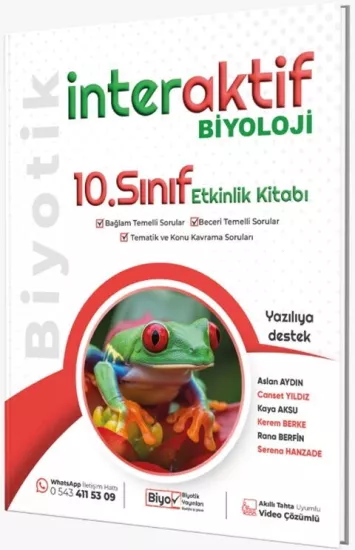 10. Sınıf Biyoloji İnteraktif Etkinlik Kitabı Biyotik Yayınları - Hemen Satın Al