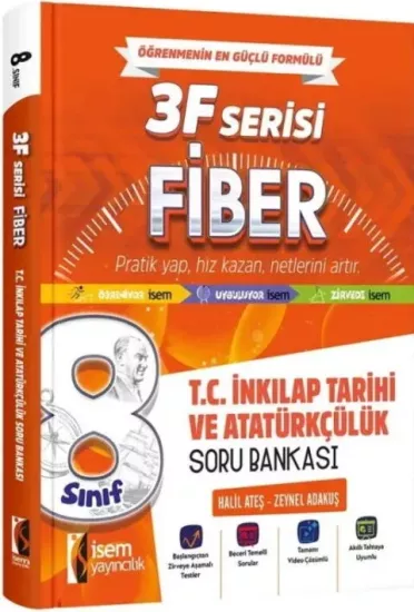 8. Sınıf T.C. İnkılap Tarihi ve Atatürkçülük 3F Fiber Soru Bankası İsem Yayıncılık - Hemen Satın Al