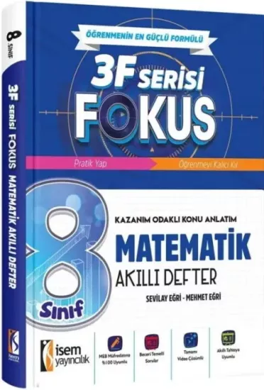 8. Sınıf Matematik 3F Fokus Akıllı Defter İsem Yayıncılık - Hemen Satın Al