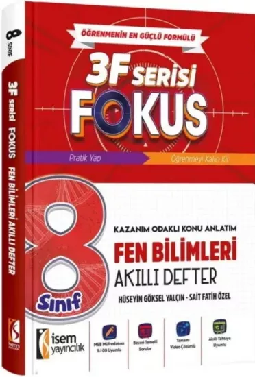 8. Sınıf Fen Bilimleri 3F Fokus Akıllı Defter İsem Yayıncılık - Hemen Satın Al