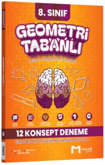 8. Sınıf LGS Geometri Tabanlı 12 Konsept Deneme Mozaik Yayınları - Hemen Satın Al