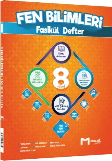 8. Sınıf Fen Bilimleri Fasikül Defter Mozaik Yayınları - Hemen Satın Al