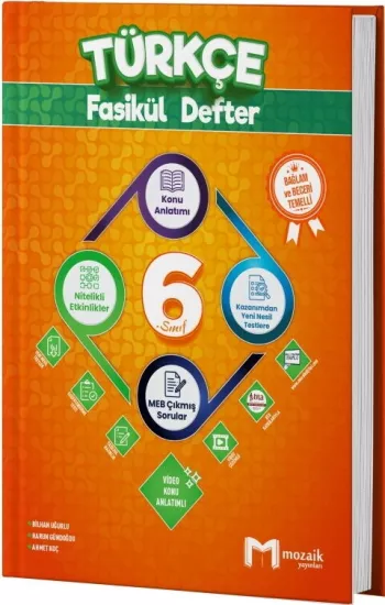6. Sınıf Türkçe Fasikül Defter Mozaik Yayınları - Hemen Satın Al