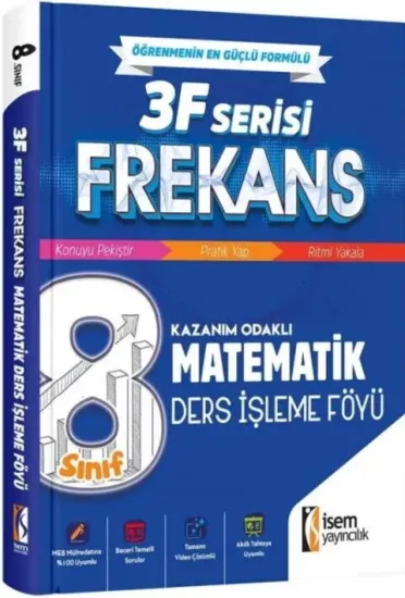 8. Sınıf Matematik 3F Frekans Ders İşleme Föyü İsem Yayıncılık - Hemen Satın Al