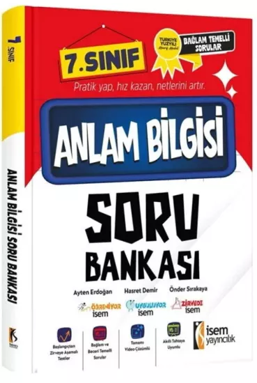 7. Sınıf Anlam Bilgisi Soru Bankası İsem Yayıncılık - Hemen Satın Al