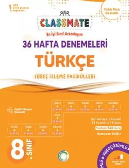 8. Sınıf Türkçe Classmate 36 Hafta Denemeleri Okyanus Yayıncılık - Hemen Satın Al