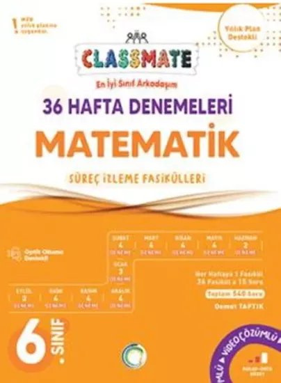 6. Sınıf Matematik Classmate 36 Hafta Denemeleri Okyanus Yayıncılık - Hemen Satın Al