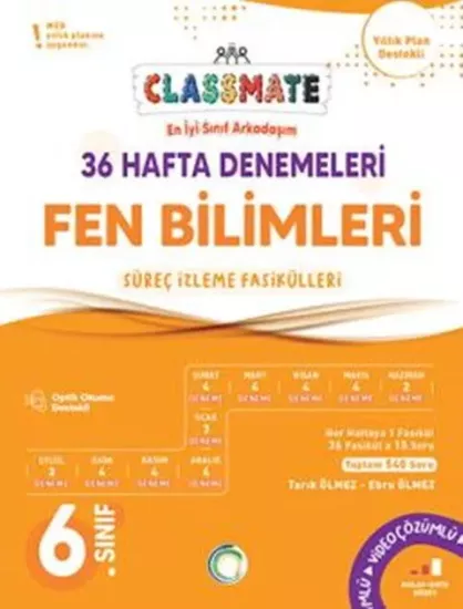 6. Sınıf Fen Bilimleri Classmate 36 Hafta Denemeleri Okyanus Yayıncılık - Hemen Satın Al