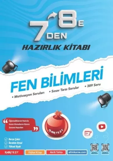 7 den 8 e Fen Bilimleri Hazırlık Kitabı Nartest Yayınları - Hemen Satın Al