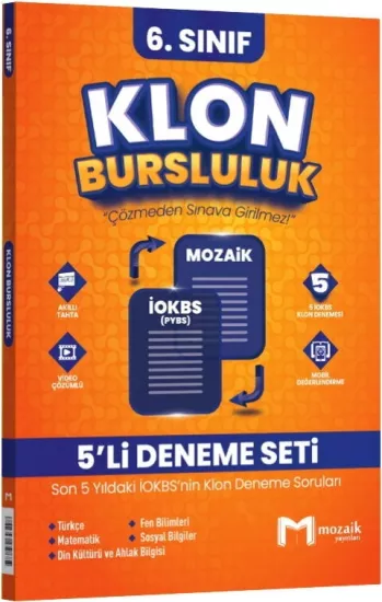 6. Sınıf Klon 5 li Deneme Seti Mozaik Yayınları - Hemen Satın Al