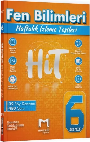 6. Sınıf Fen Bilimleri HİT 32 Deneme Mozaik Yayınları - Hemen Satın Al