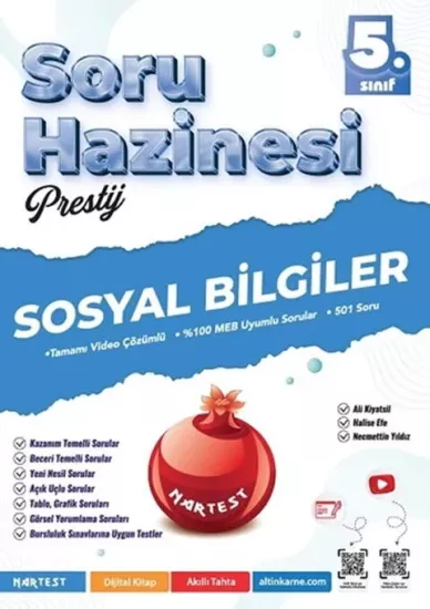 Nartest 5. Sınıf Sosyal Bilgiler Prestij Soru Hazinesi Nartest Yayınları - Hemen Satın Al