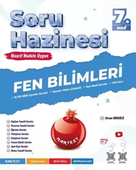 7. Sınıf Fen Bilimleri Soru Hazinesi Nartest Yayınları - Hemen Satın Al