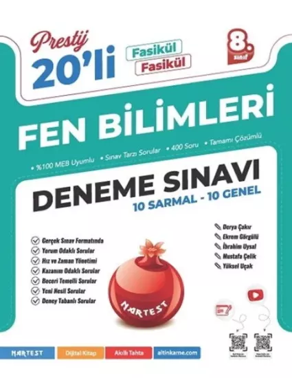 8. Sınıf Prestij Fen Bilimleri 20 Deneme Nartest Yayınları - Hemen Satın Al