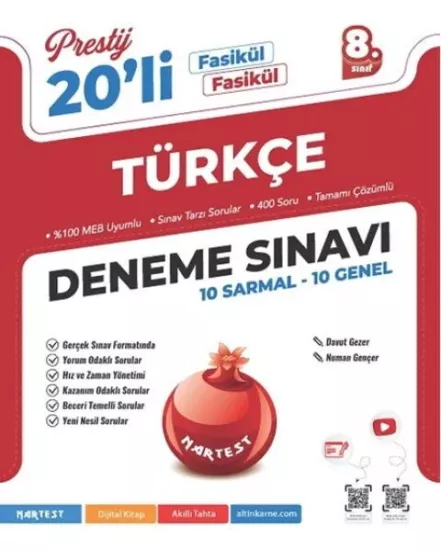 8. Sınıf Prestij Türkçe 20 Deneme Nartest Yayınları - Hemen Satın Al